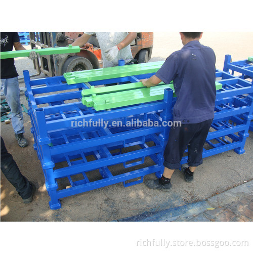 Heavy duty Long Stacking Rack with removable posts for long rugs or fabrics rolls